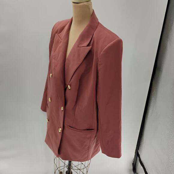 EXPRESS Brown BLOOM DOUBLE BREASTED BLAZER SZ Xlarge - Picture 10 of 13